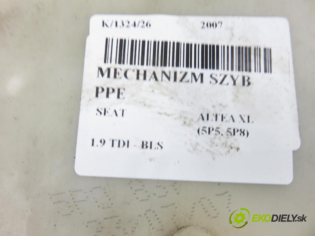 SEAT ALTEA XL (5P5, 5P8) MINIVAN 2007 77,00 1.9 TDI - BLS 1896,00 mechanismus oken PPE 1T0959702G ; 1K0959792M