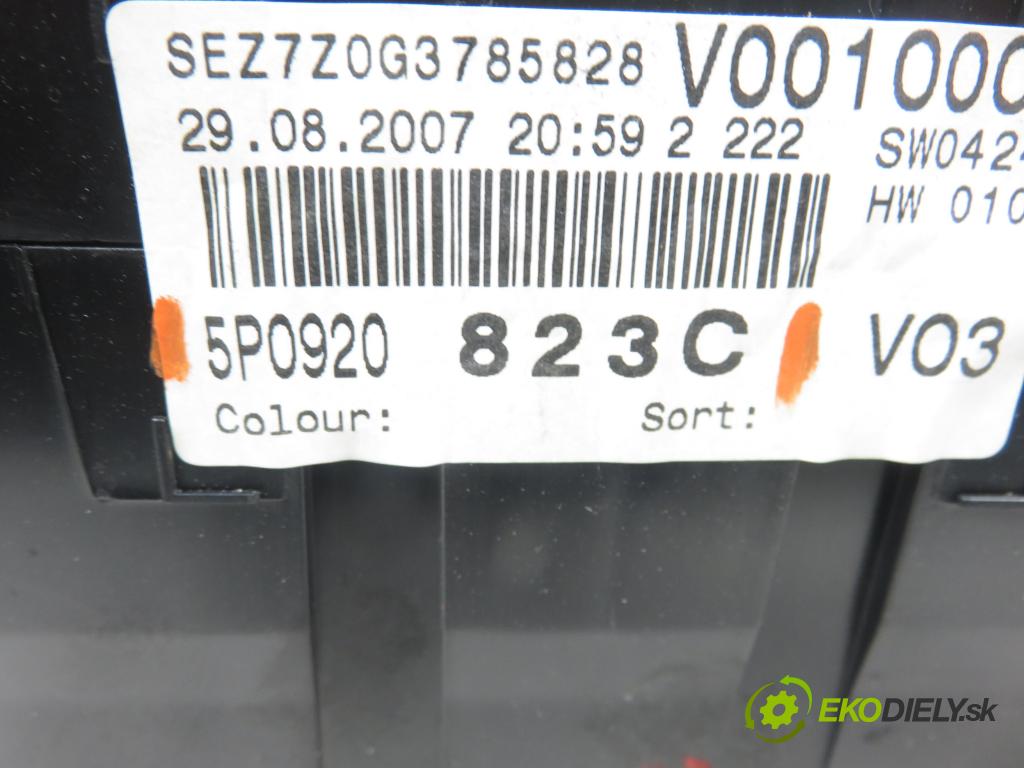 SEAT ALTEA XL (5P5, 5P8) MINIVAN 2007 77,00 1.9 TDI - BLS 1896,00 prístrojovka elektrický 5P0920823C
