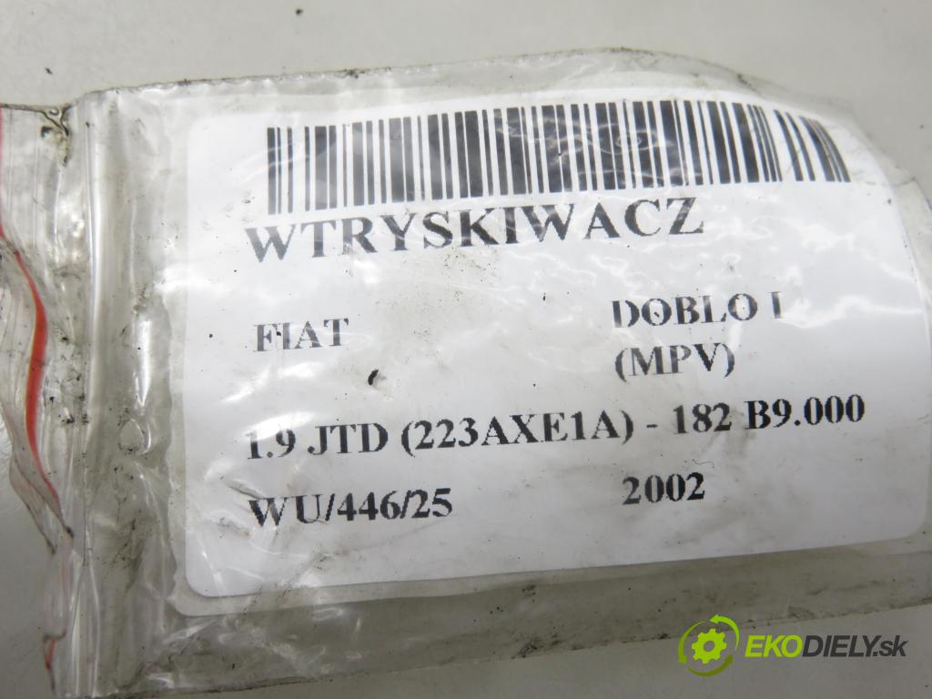 FIAT DOBLO nadwozie wielkoprzestrzenne (MPV) (119_, 223_) KOMBIVAN 2002 74,00 1.9 JTD 100 - 182 B9.000 1910,00 vstřikovač 0445110119 ; 8973279240 ; 0928400493 (Vstřikovač paliva)