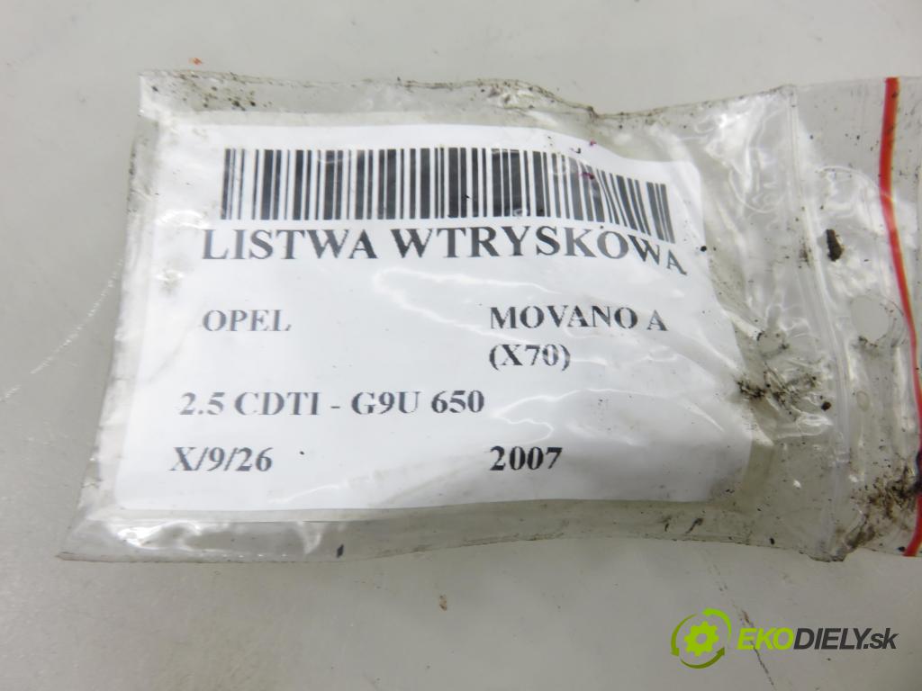 OPEL MOVANO Platforma / podwoyie (X70) KABINA/PLATFORMA 2007 0,00 2.5 CDTI - G9U 650 2464,00 lišta vstřikovací 0445214175 ; 8200754773 ; 0281002916 (Vstřikovací lišta)