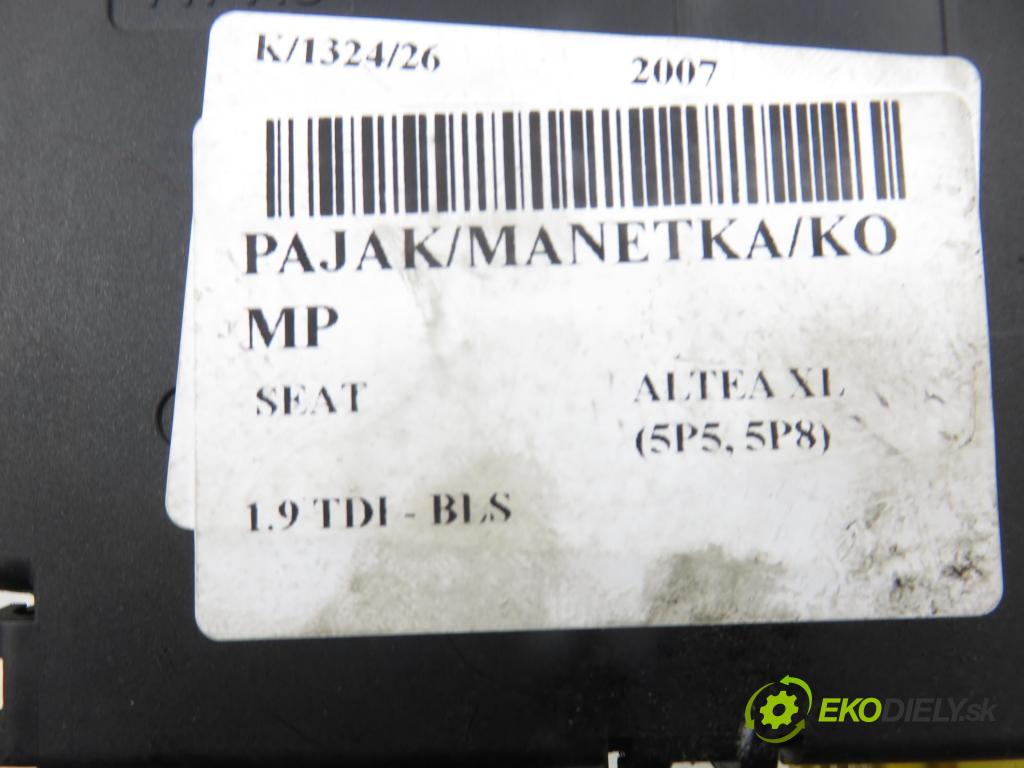SEAT ALTEA XL (5P5, 5P8) MINIVAN 2007 77,00 1.9 TDI - BLS 1896,00 páčka/prepínač 1K0953503DT ; 1K0959653C ; 1K0953549BC