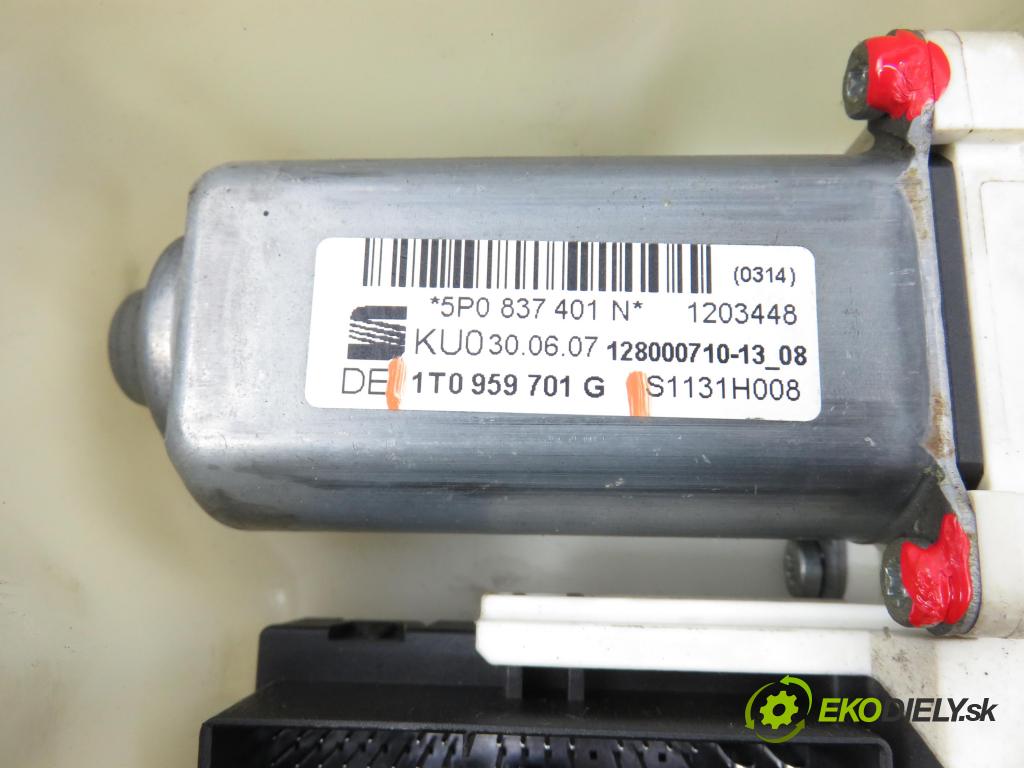 SEAT ALTEA XL (5P5, 5P8) MINIVAN 2007 77,00 1.9 TDI - BLS 1896,00 mechanismus oken 1K0959793M ; 1T0959701G