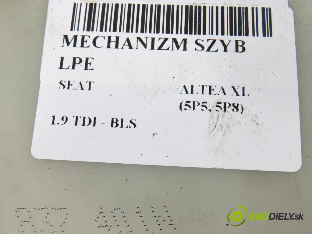 SEAT ALTEA XL (5P5, 5P8) MINIVAN 2007 77,00 1.9 TDI - BLS 1896,00 mechanismus oken 1K0959793M ; 1T0959701G