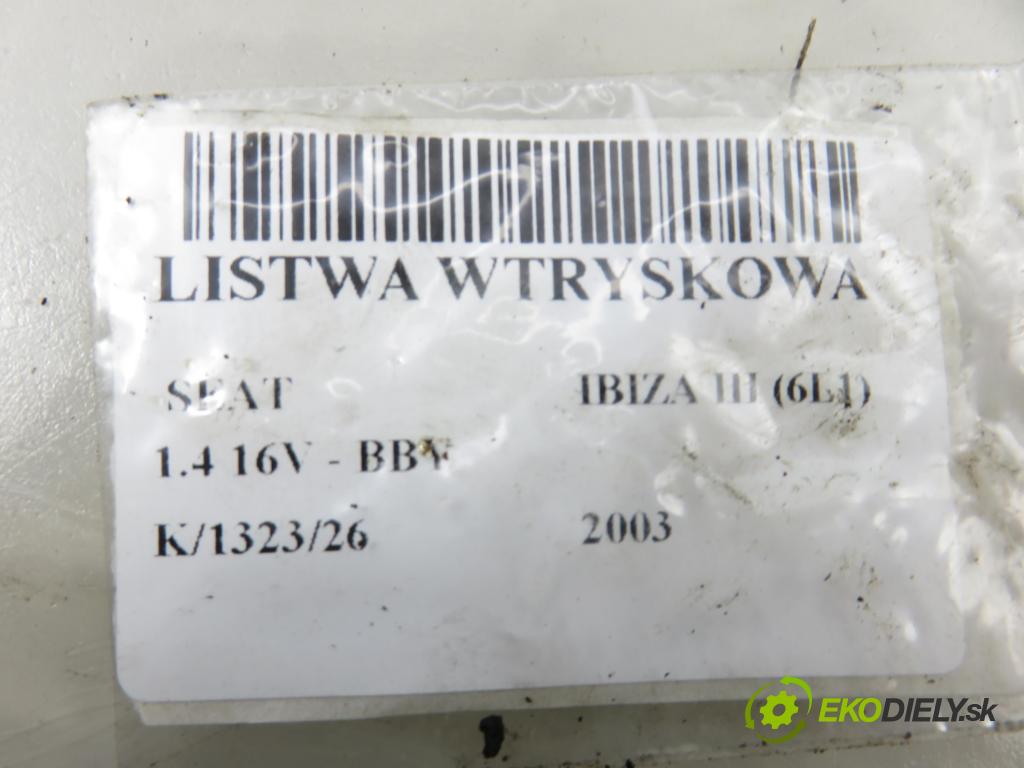 SEAT IBIZA III (6L1) HB 2003 55,00 1.4 16V - BBY 1390,00 Lišta vstrekovacia 036906031M ; 036133320 (Vstrekovacia lišta)