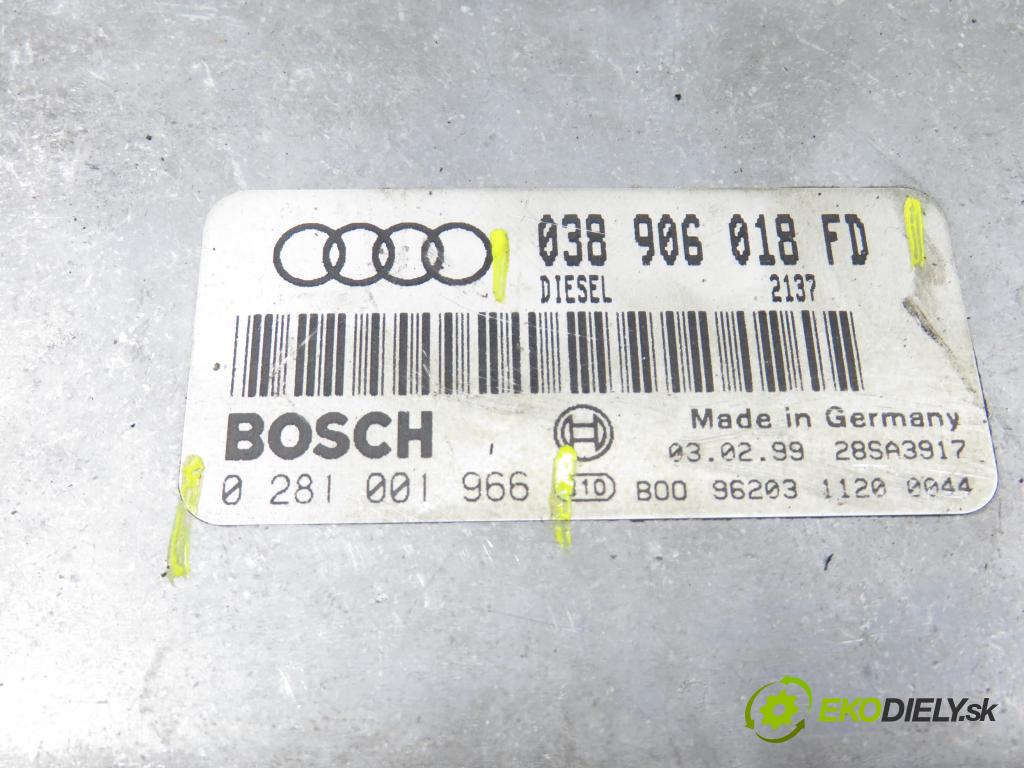 AUDI A4 Avant (8D5, B5) KOMBI 1999 81,00 1.9 TDI - AFN 1896,00 Riadiaca jednotka Motor 038906018FD ; 0281001966