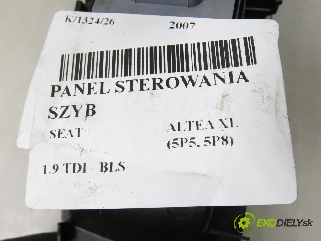SEAT ALTEA XL (5P5, 5P8) MINIVAN 2007 77,00 1.9 TDI - BLS 1896,00 Panel ovládania okien 5P1867171A ; 1K4959857B