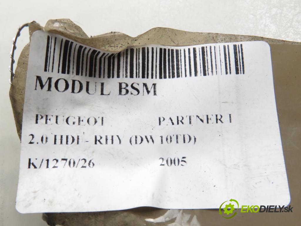 PEUGEOT PARTNER Combispace (5F) KOMBIVAN 2005 66,00 2.0 HDI - RHY (DW10TD) 1997,00 MODUL BSM S118470003K ; 9650618280