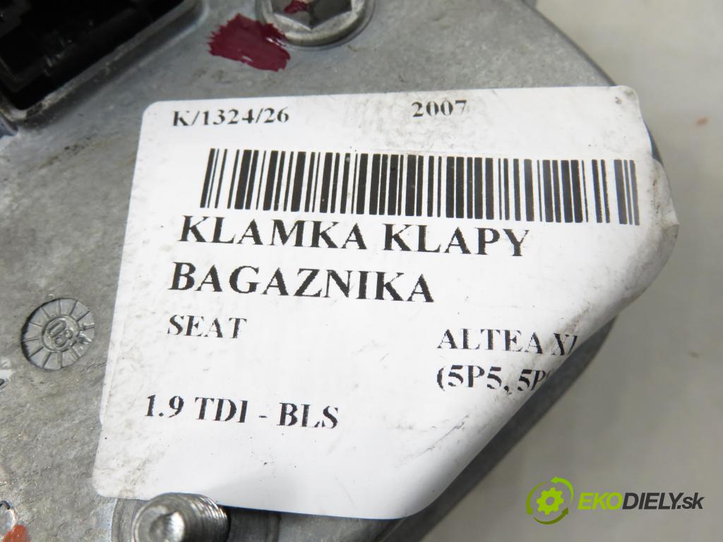 SEAT ALTEA XL (5P5, 5P8) MINIVAN 2007 77,00 1.9 TDI - BLS 1896,00 klika dveří kufr 5P0827565C