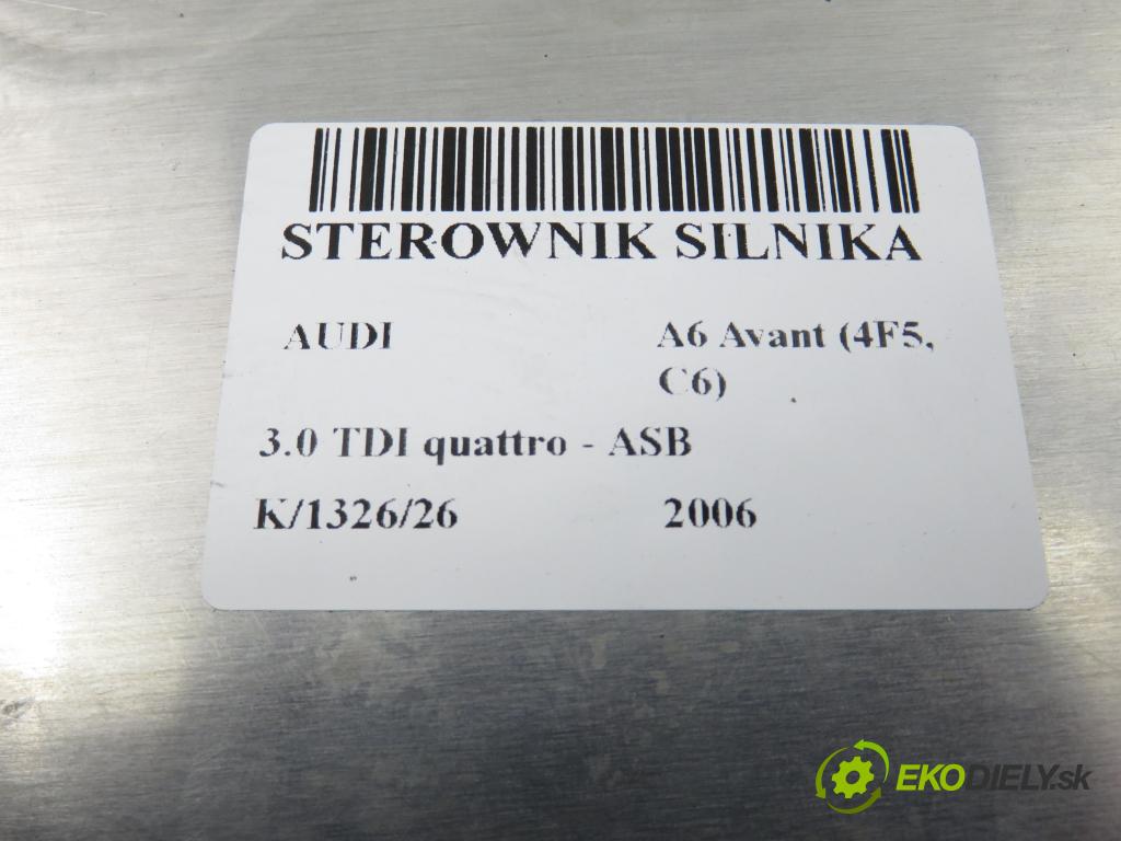 AUDI A6 Avant (4F5, C6) KOMBI 2006 171,00 3.0 TDI quattro - ASB 2967,00 řídící jednotka motora 0281013610 ; 4F0907401C ; 4F0910402E