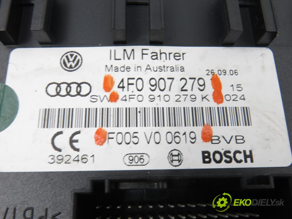 AUDI A6 Avant (4F5, C6) KOMBI 2006 171,00 3.0 TDI quattro - ASB 2967,00 Riadiaca jednotka svetlá 4F0907279 ; 4F0910279K ; F005V00619