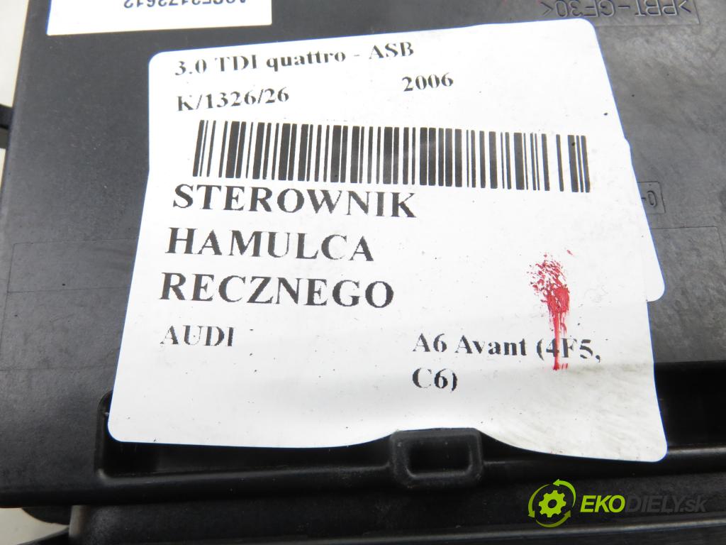 AUDI A6 Avant (4F5, C6) KOMBI 2006 171,00 3.0 TDI quattro - ASB 2967,00 Riadiaca jednotka brzdy MANUÁLNY: 4F0907801A ; 4F0910801B ; A2C53173612