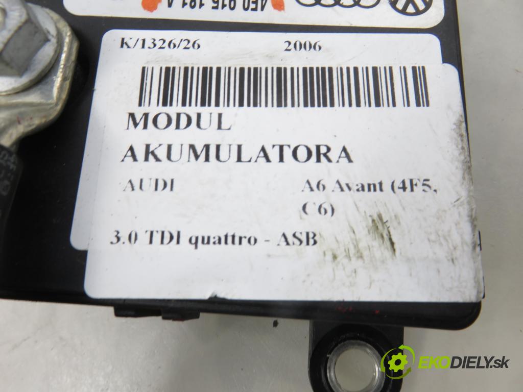 AUDI A6 Avant (4F5, C6) KOMBI 2006 171,00 3.0 TDI quattro - ASB 2967,00 MODUL akumulátora 0199000013 ; 4F0915181A ; 4F0910181E