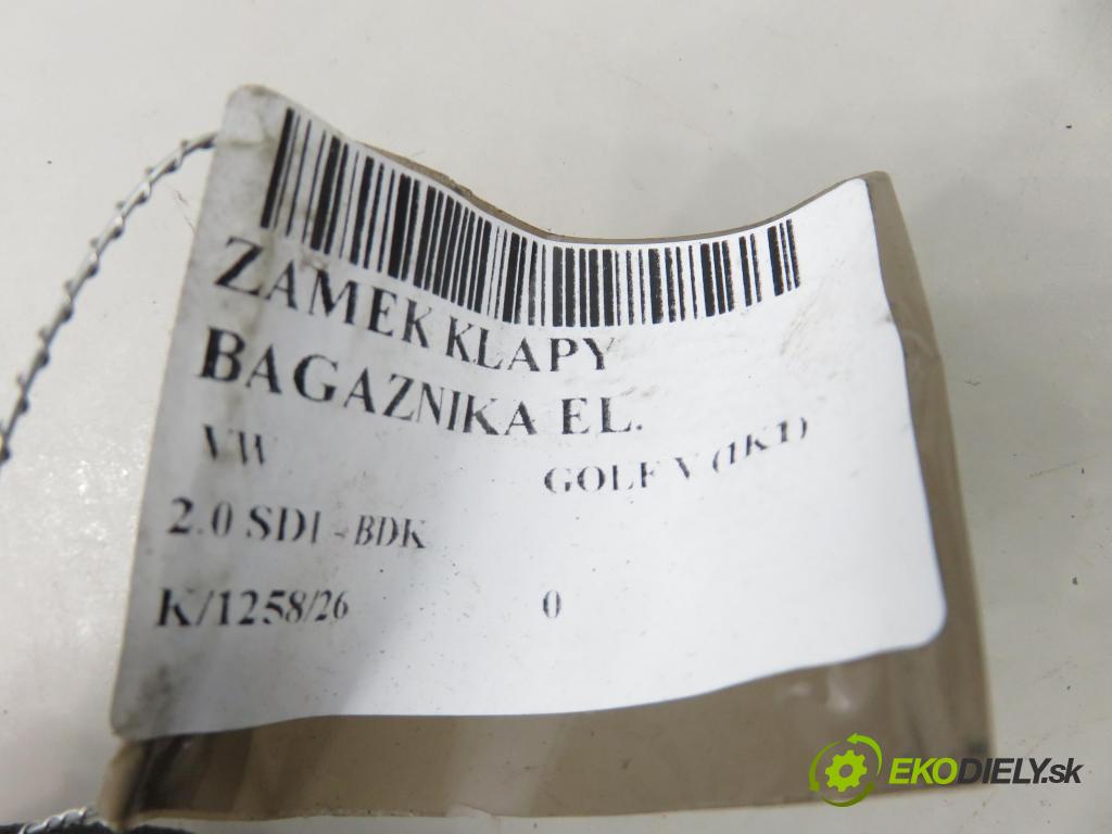 VW GOLF V (1K1) HB 2004 55,00 2.0 SDI - BDK 1968,00 zámok dverí kufor EL. 1K6827505B