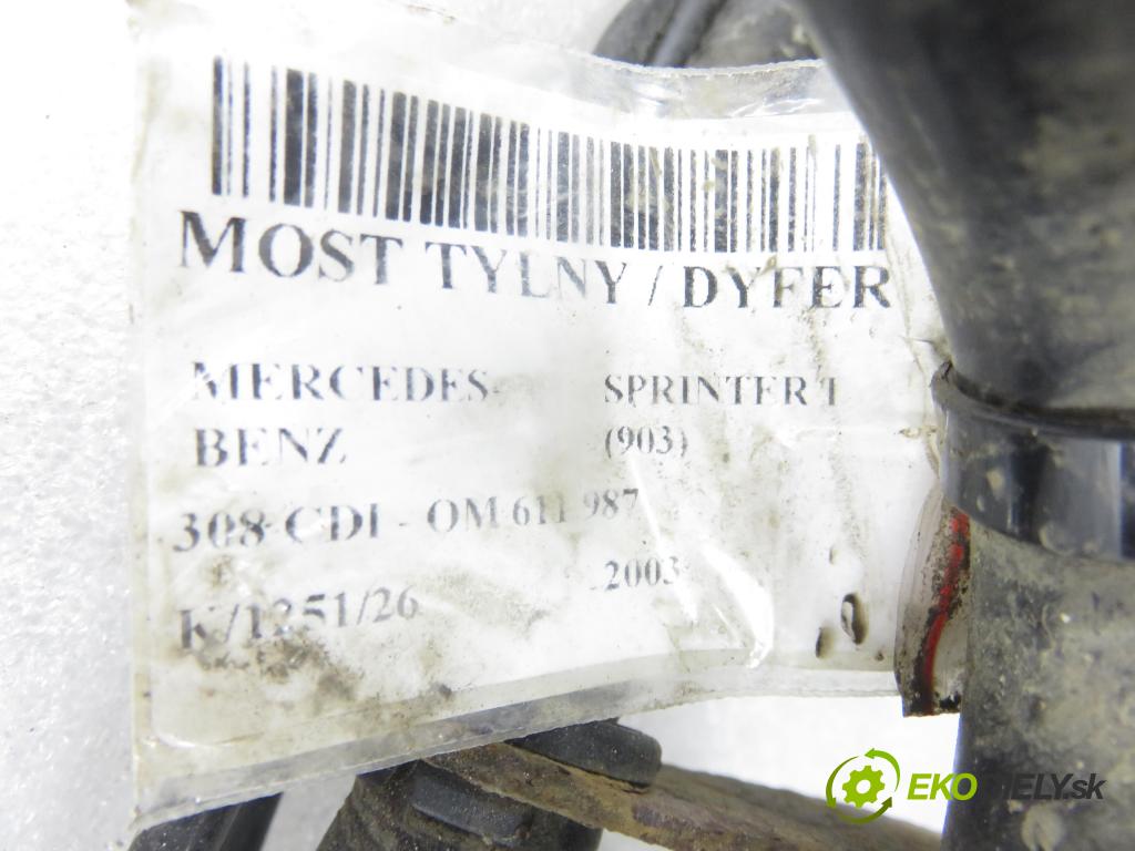 MERCEDES-BENZ SPRINTER 3-t Skrzynia (903) FURGON 2003 60,00 308 CDI - OM 611.987 2148,00 Most zadný / ,diferenciál 9033530010