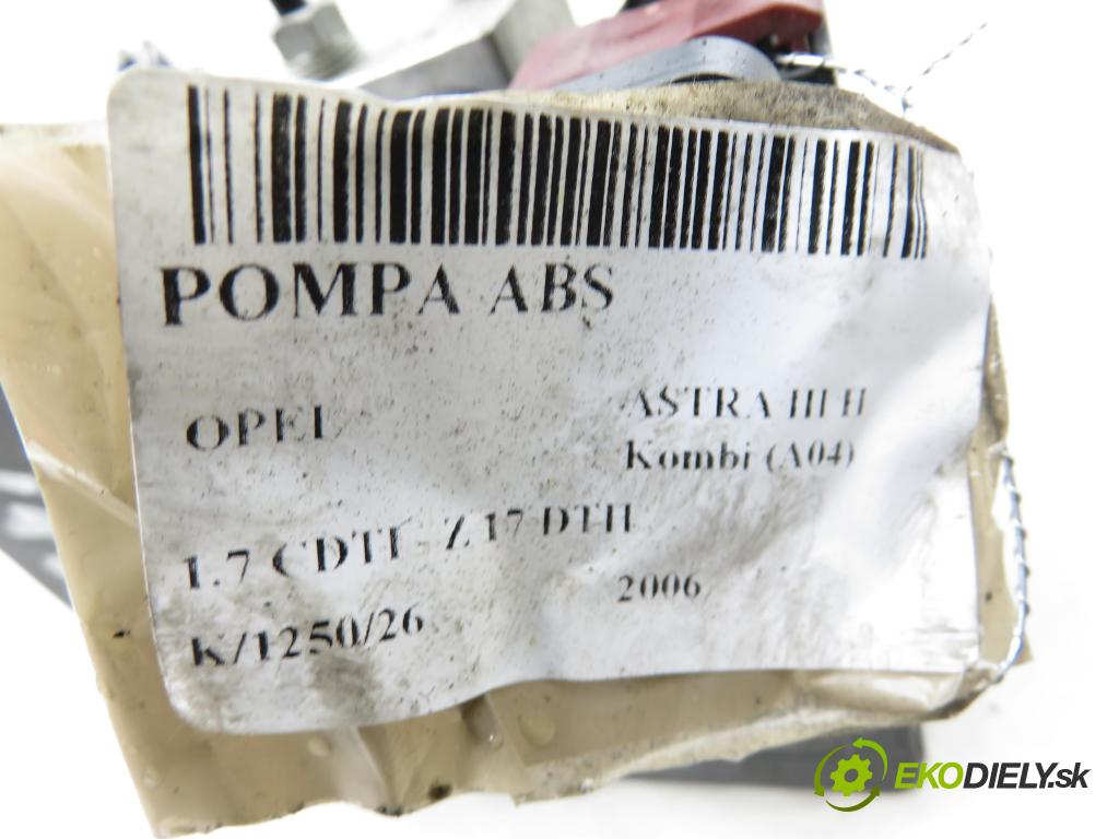 OPEL ASTRA H Kombi (A04) KOMBI 2006 74,00 1.7 CDTI - Z 17 DTH 1686,00 Pumpa ABS 10096005393 ; 13213510AL ; 10020602064 (Pumpa ABS)