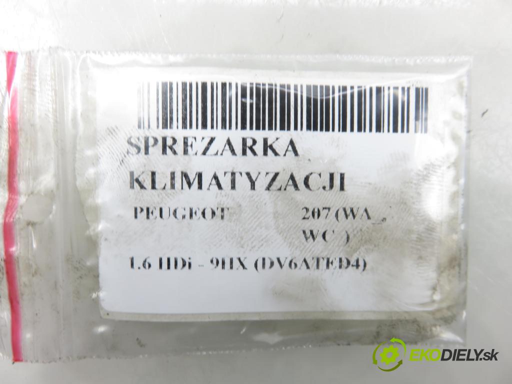 PEUGEOT 207 (WA_, WC_) HB 2007 66,00 1.6 HDi - 9HX (DV6ATED4) 1560,00 KOMPRESOR: klimatizace 9651910980 (Kompresor klimatizace)