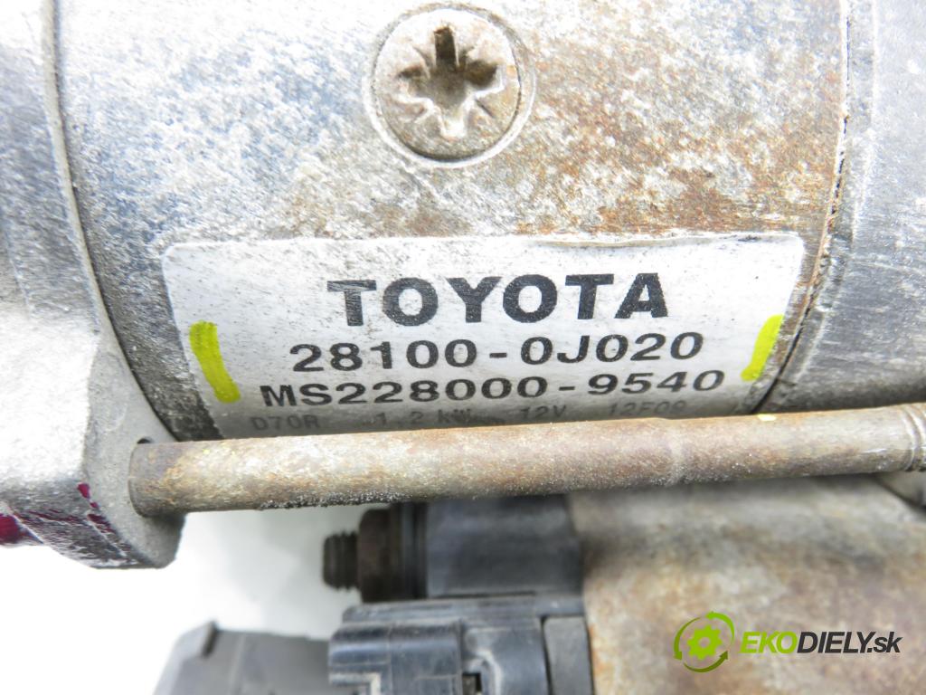 TOYOTA YARIS (_P1_) HB 2005 64,00 1.3 (SCP12_) - 2SZ-FE 1298,00 Štartér 281000J020 ; MS2280009540 (Štartér)