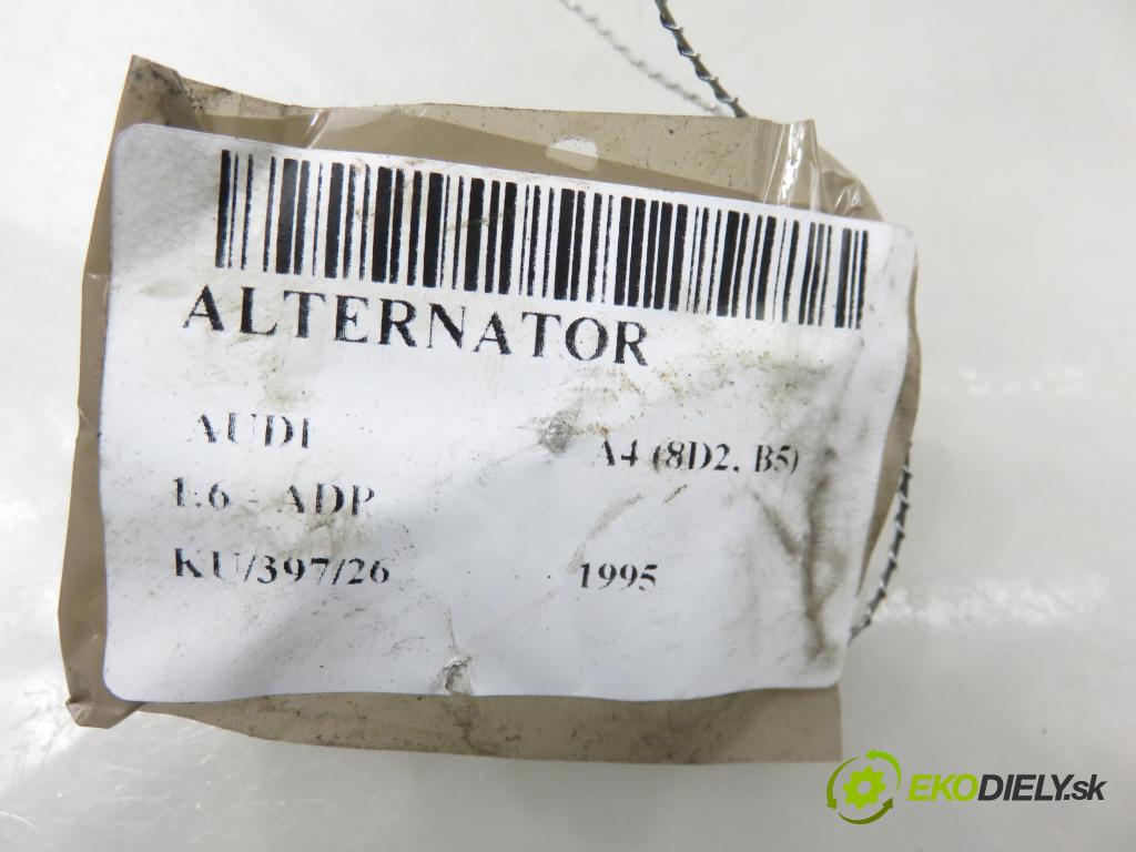 AUDI A4 (8D2, B5) SEDAN 1995 74,00 1.6 8V 100 - ADP 1595,00 Alternátor 058903016B (Alternátor)