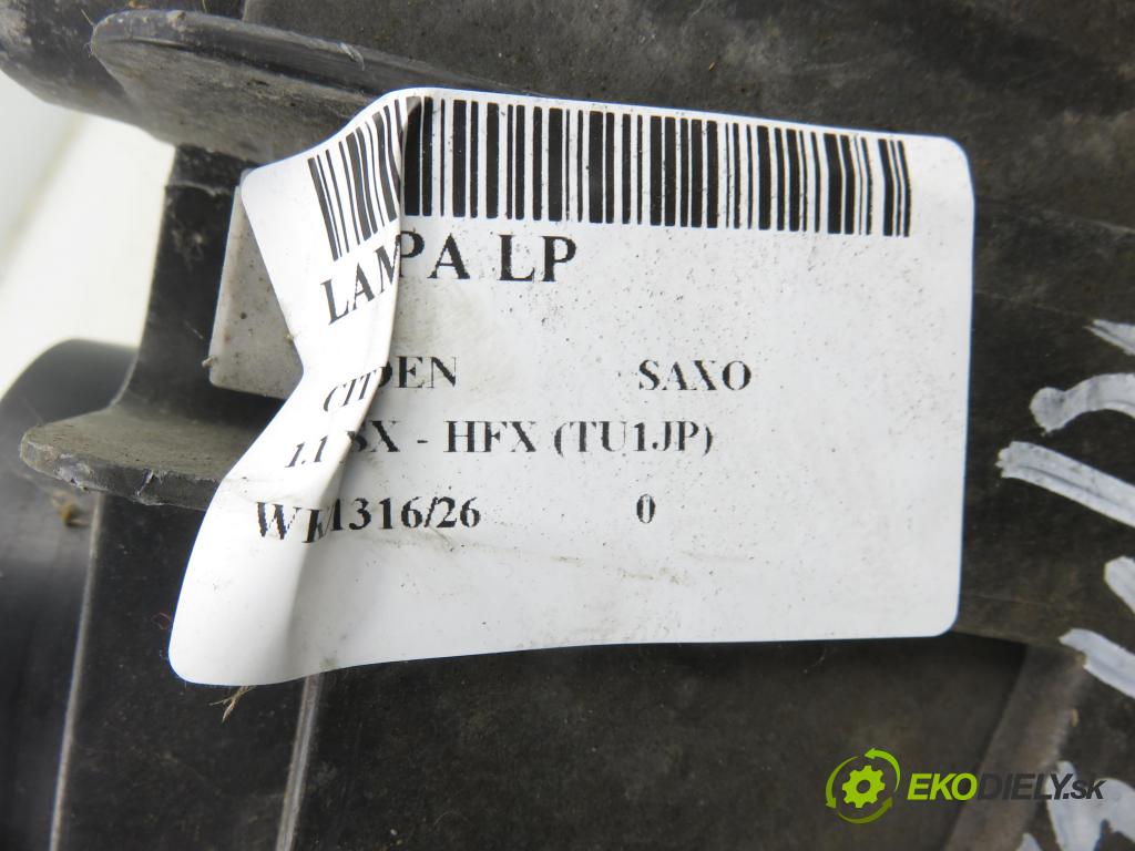 CITROEN SAXO (S0, S1) HB 2000 44,00 1.1 X,SX - HFX (TU1JP) 1124,00 Svetlo LP 9636331780 ; 89003434