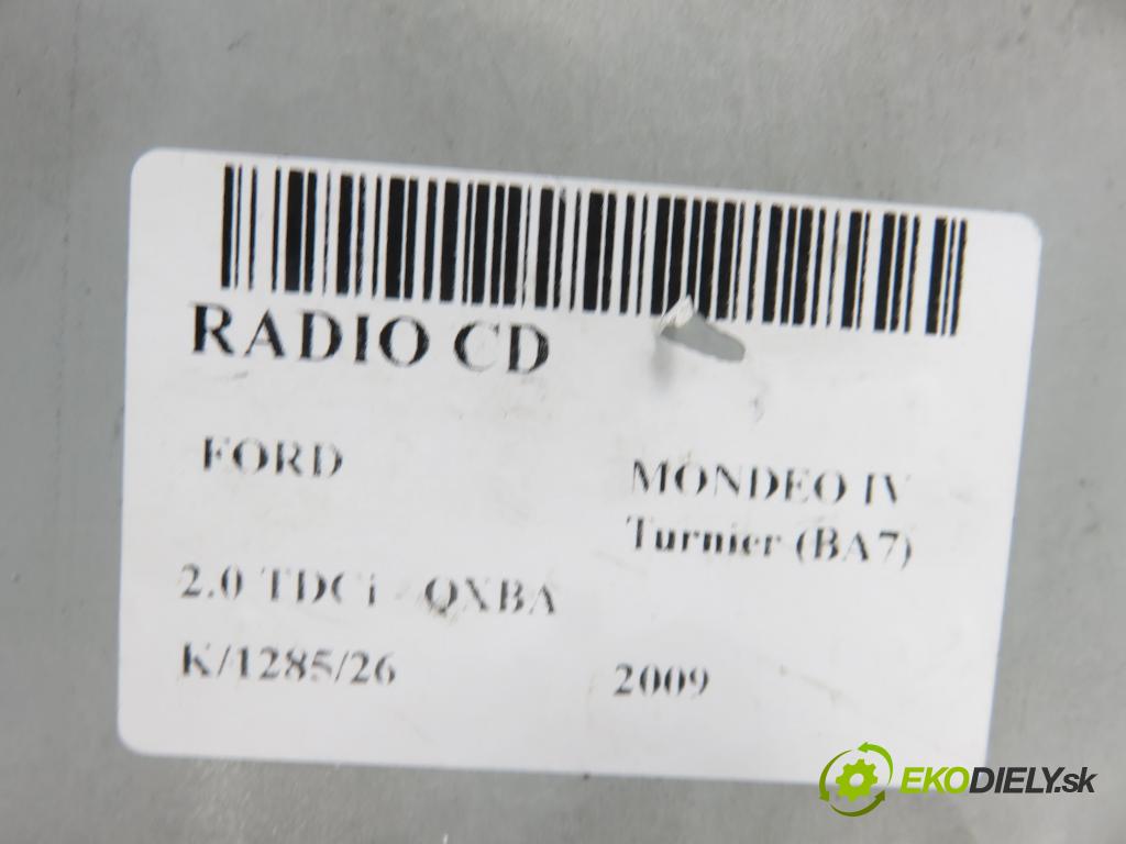 FORD MONDEO IV Turnier (BA7) KOMBI 2009 103,00 2.0 TDCi - QXBA 1997,00 RADIO CD 7S7T18C939CB