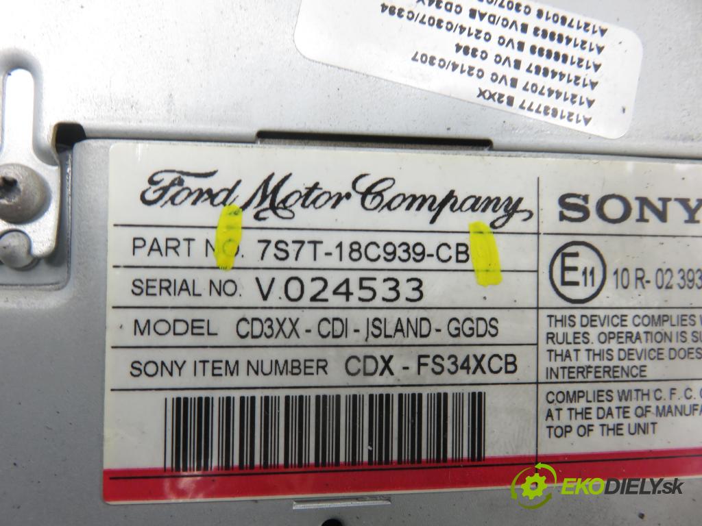 FORD MONDEO IV Turnier (BA7) KOMBI 2009 103,00 2.0 TDCi - QXBA 1997,00 RADIO CD 7S7T18C939CB