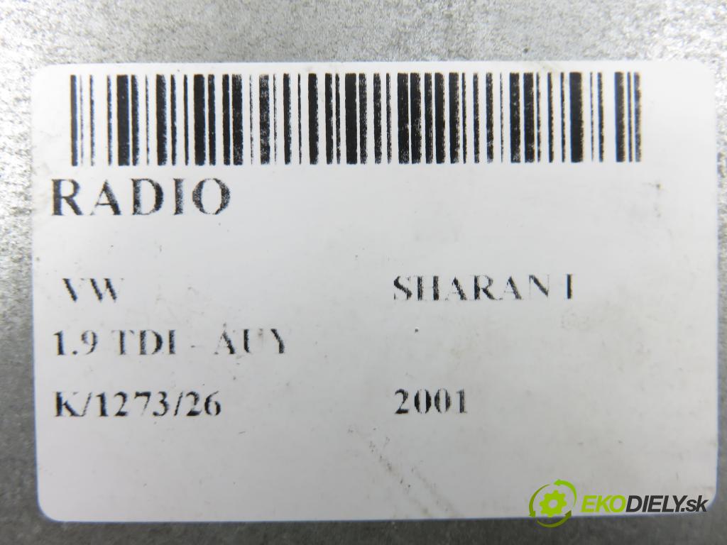 VW SHARAN (7M8, 7M9, 7M6) MINIVAN 2001 85,00 1.9 TDI - AUY 1896,00 RADIO modul 