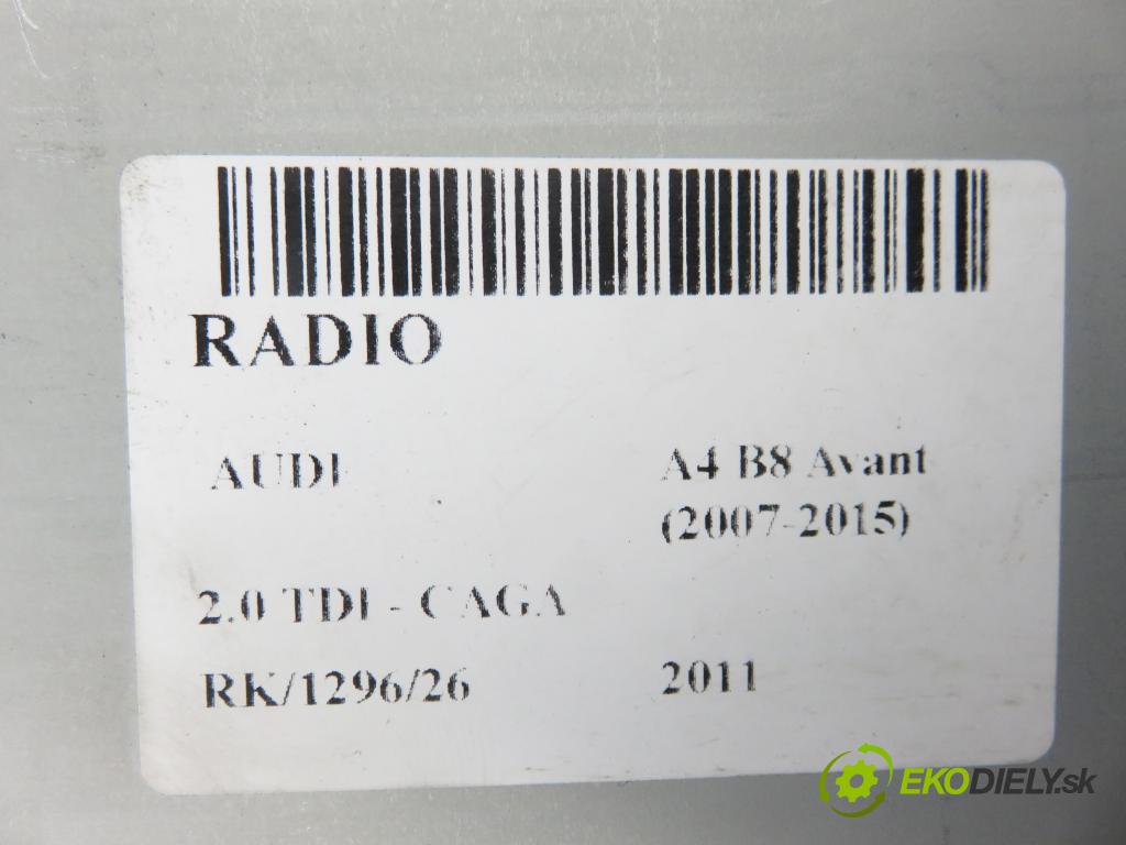 AUDI A4 Avant (8K5, B8) KOMBI 2011 105,00 2.0 TDI - CAGA 1968,00 TUNER ROZHLAS: 4G1035053