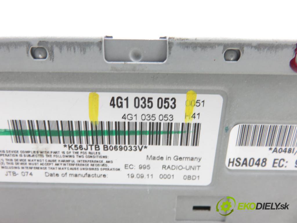AUDI A4 Avant (8K5, B8) KOMBI 2011 105,00 2.0 TDI - CAGA 1968,00 TUNER ROZHLAS: 4G1035053