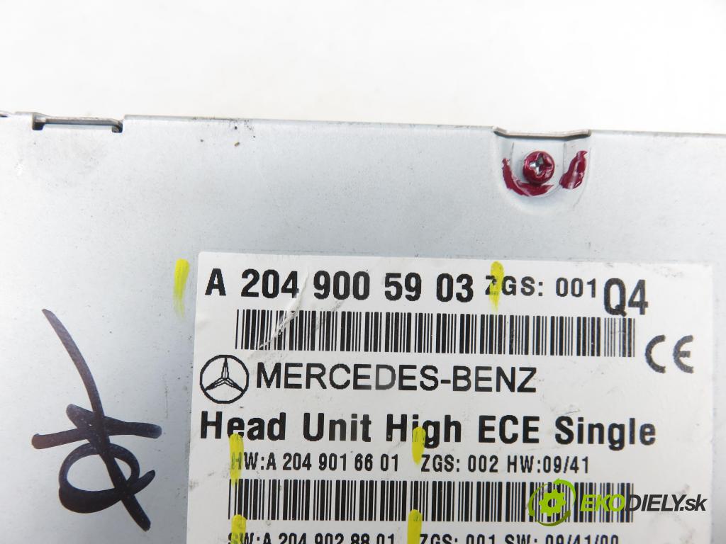MERCEDES-BENZ KLASA C T-Model (S204) KOMBI 2011 135,00 C 200 CGI (204.248) - M 271.860 1796,00 RADIO CD 2049005903 ; 2049016601 ; 2049028801