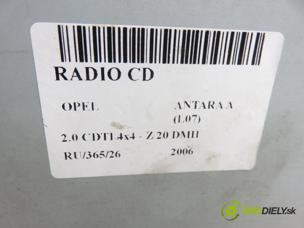 OPEL ANTARA A (L07) SUV 2006 110,00 2.0 CDTI 4x4 - Z 20 DMH 1991,00 RADIO CD 13251056 ; 334183129 ; 96627615