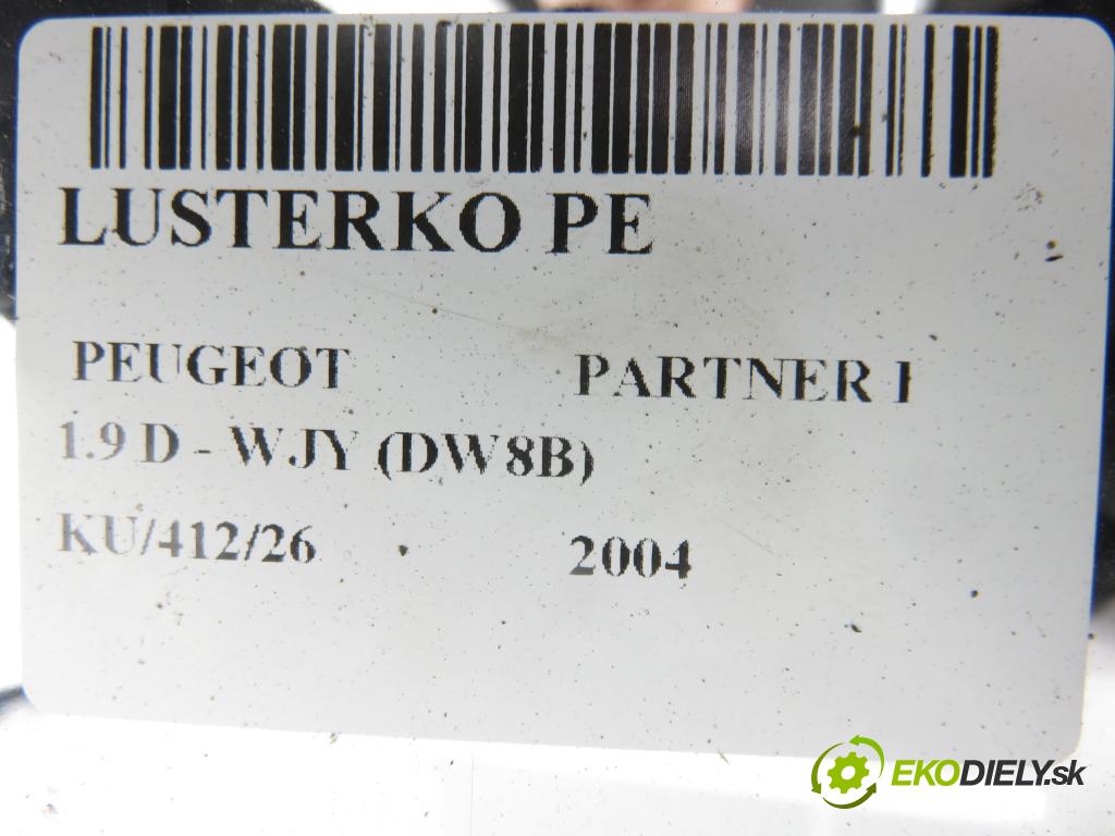 PEUGEOT PARTNER Combispace (5F) KOMBIVAN 2004 51,00 1.9 D - WJY (DW8B) 1868,00 Spätné zrkadlo 