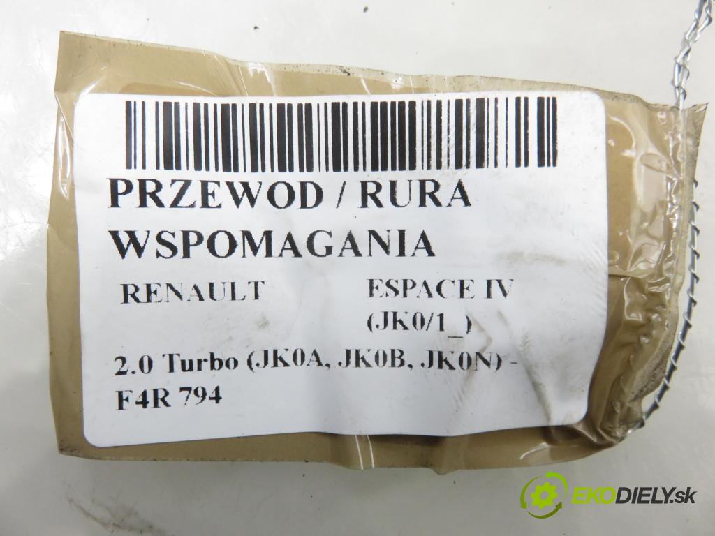 RENAULT ESPACE IV (JK0/1_) MINIVAN 2003 120,00 2.0 Turbo (JK0A, JK0B, JK0N) - F4R 794 1998,00 trubka / Rúra servočerpadlo 8200118554C
