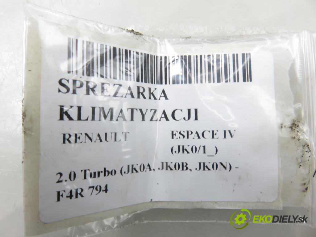 RENAULT ESPACE IV (JK0/1_) MINIVAN 2003 120,00 2.0 Turbo (JK0A, JK0B, JK0N) - F4R 794 1998,00 KOMPRESOR: klimatizace  (Kompresor klimatizace)