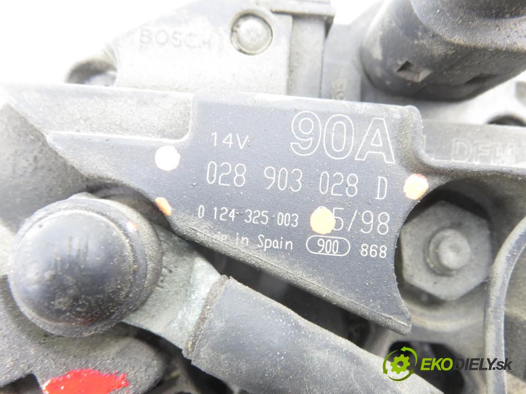 AUDI A3 (8L1) HB 1998 74,00 1.6 - AKL 1595,00 Alternátor 028903028D ; 0124325003 (Alternátor)