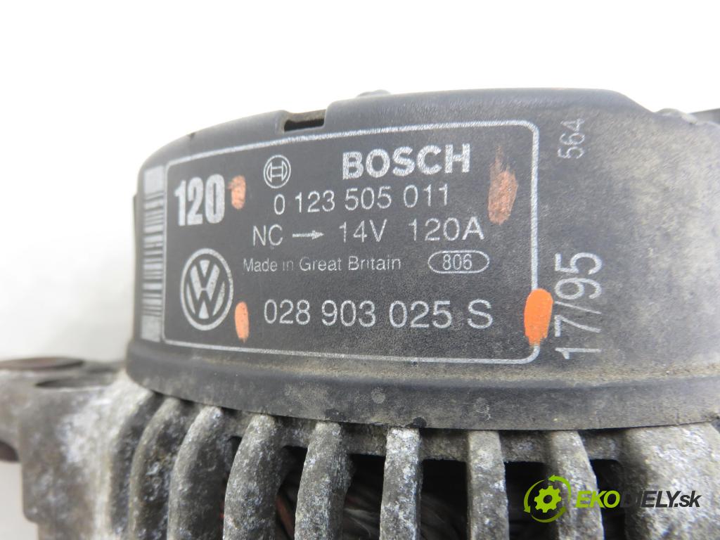 VW GOLF III (1H1) HB 1995 66,00 1.9 TDI - 1Z 1896,00 Alternátor 028903025S ; 0123505011 (Alternátor)