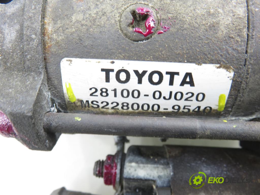 TOYOTA YARIS (_P1_) HB 2001 50,00 1.0 (SCP10_) - 1SZ-FE 998,00 Štartér 281000J020 ; MS2280009540 (Štartér)