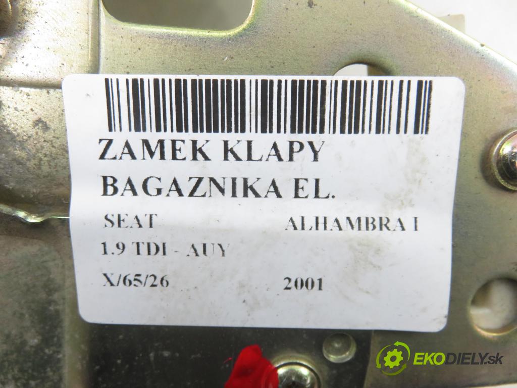 SEAT ALHAMBRA (7V8, 7V9) MINIVAN 2001 85,00 1.9 TDI - AUY 1896,00 zámok dveří kufr EL. 