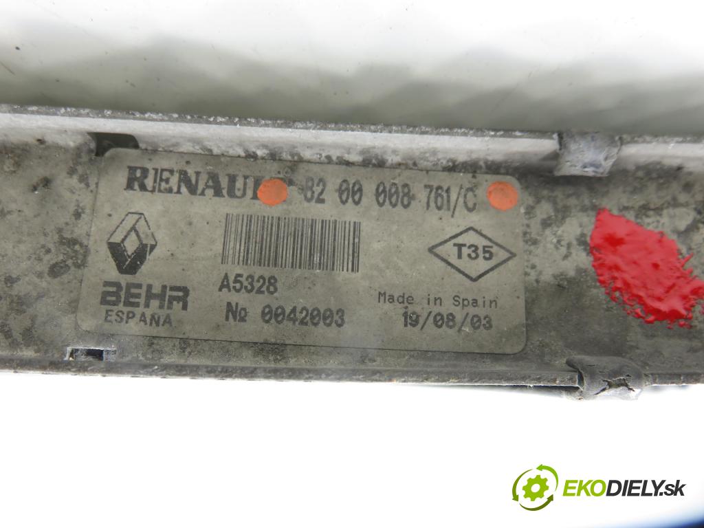 RENAULT ESPACE IV (JK0/1_) MINIVAN 2003 120,00 2.0 Turbo 163 - F4R 794 1998,00 chladič intercooler 8200008761C