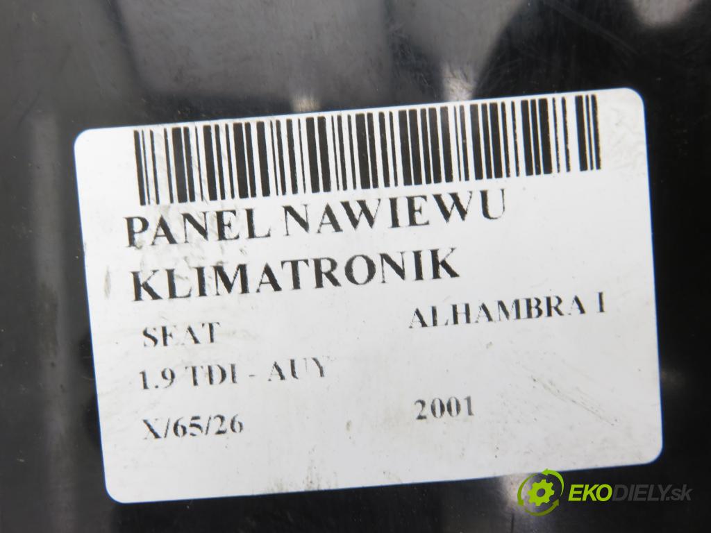 SEAT ALHAMBRA (7V8, 7V9) MINIVAN 2001 85,00 1.9 TDI PD 115 - AUY 1896,00 Panel topení KLIMATRONIK 7M7907040A ; YM2119988CBW