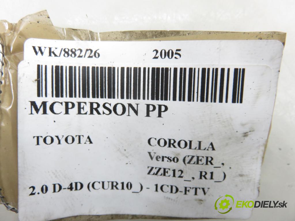 TOYOTA COROLLA Verso (ZER_, ZZE12_, R1_) MINIVAN 2005 85,00 2.0 D-4D (CUR10_) - 1CD-FTV 1995,00 MCPERSON PP 