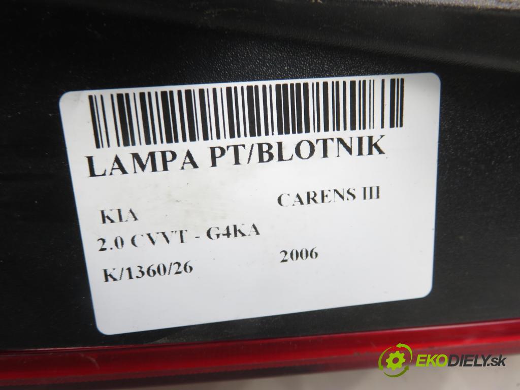 KIA CARENS III (UN) MINIVAN 2006 106,00 2.0 CVVT - G4KA 1998,00 Svetlo pravé zadné 92402100