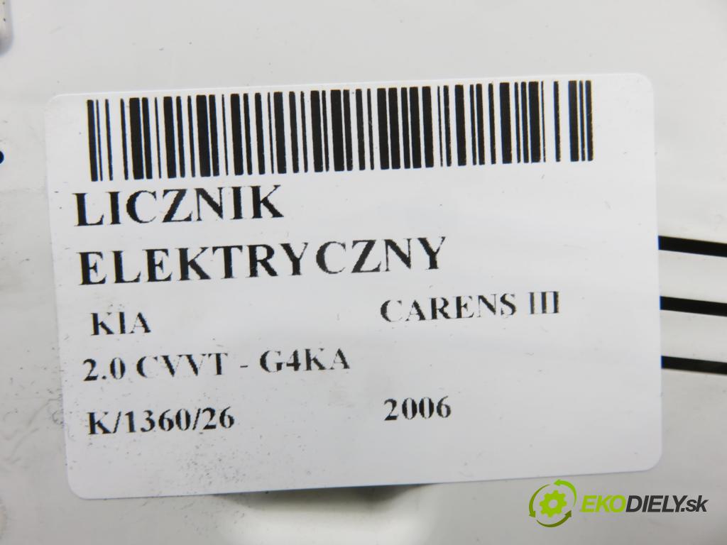 KIA CARENS III (UN) MINIVAN 2006 106,00 2.0 CVVT - G4KA 1998,00 Prístrojovka elektrický 940031D710