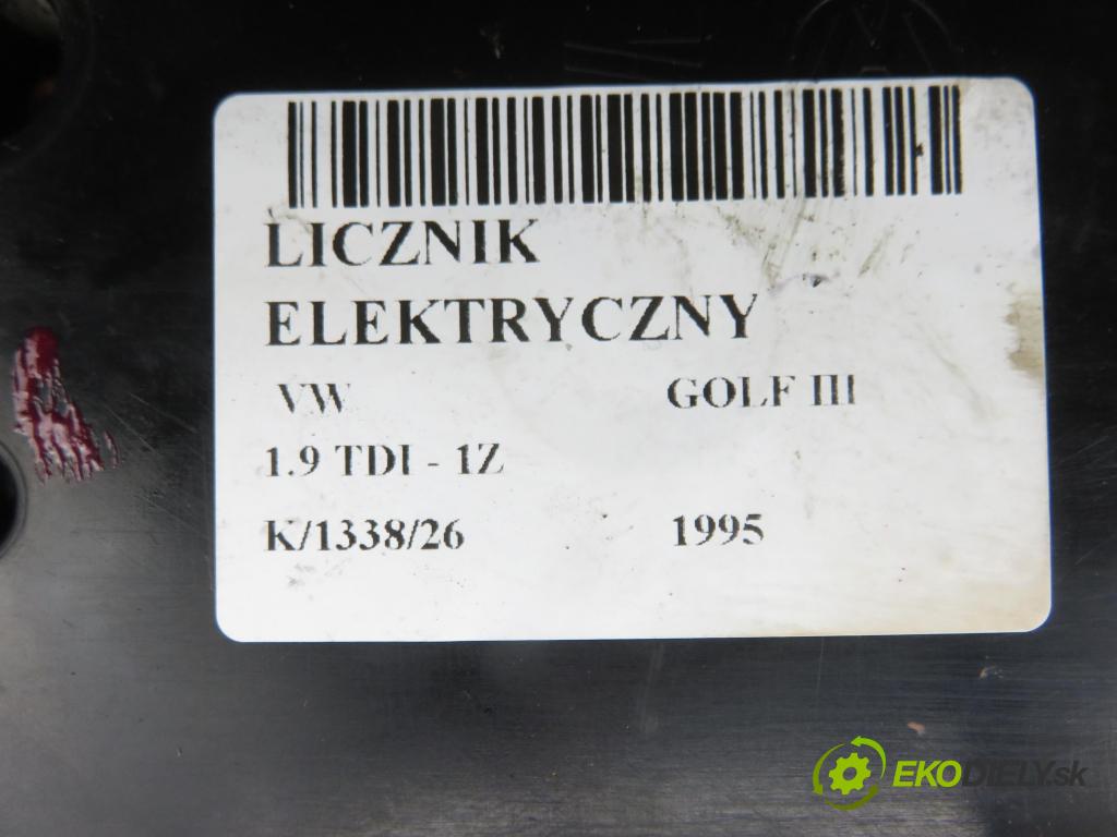 VW GOLF III (1H1) HB 1995 66,00 1.9 TDI 90 - 1Z 1896,00 Prístrojovka elektrický 1H0919860H