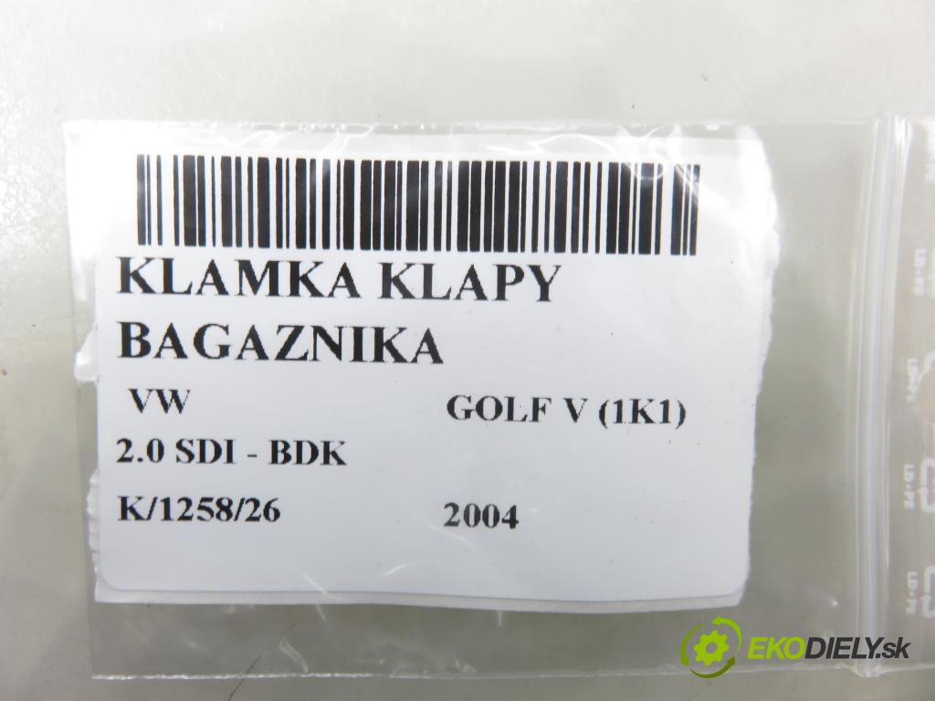 VW GOLF V (1K1) HB 2004 55,00 2.0 SDI - BDK 1968,00 klika dveří kufr 1K0827469D