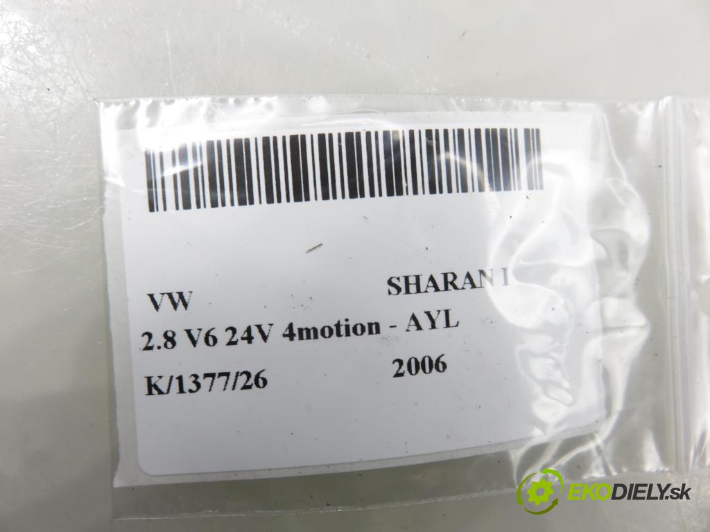 VW SHARAN (7M8, 7M9, 7M6) MINIVAN 2006 150,00 2.8 V6 24V 4motion - AYL 2792,00 snímač nárazu 6Q0909606 ; 5WK42895 (Snímač nárazu)
