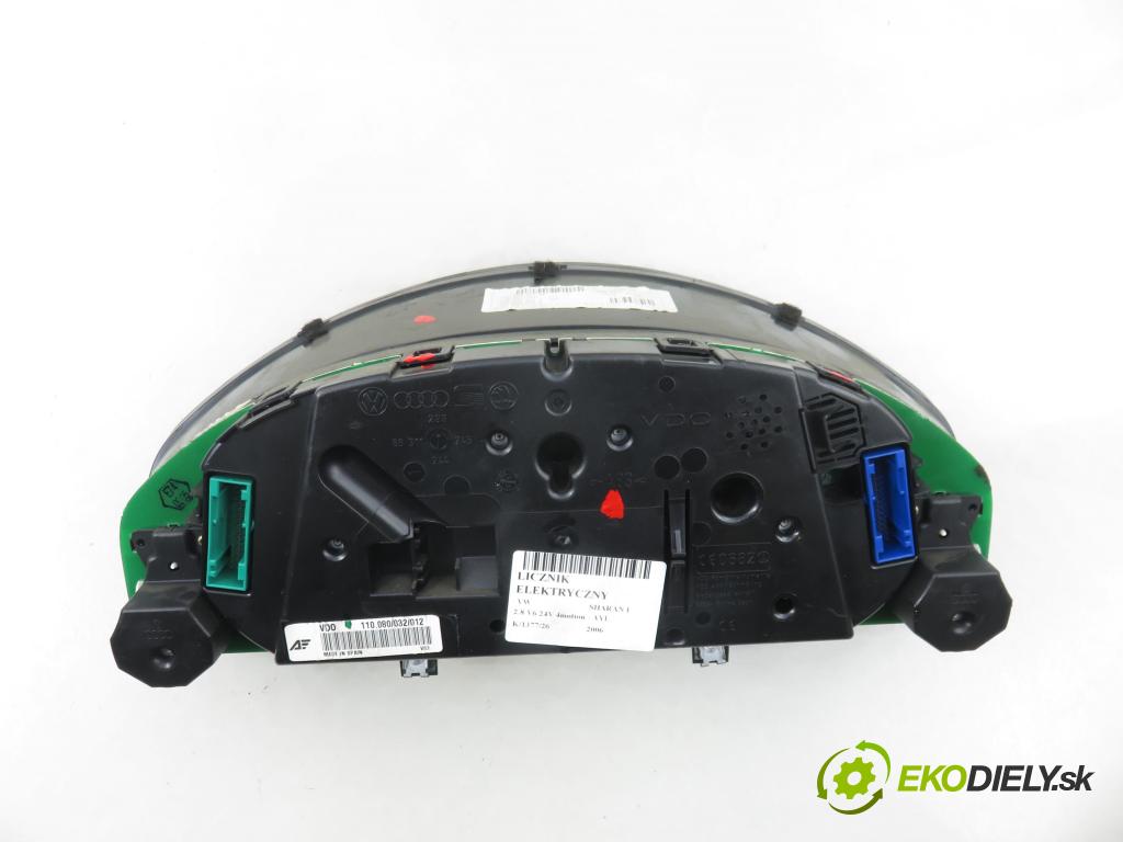 VW SHARAN (7M8, 7M9, 7M6) MINIVAN 2006 150,00 2.8 V6 24V 4motion - AYL 2792,00 prístrojovka elektrický 7M3920840M ; YM2110849EC