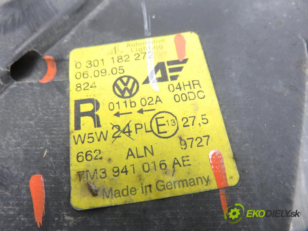 VW SHARAN (7M8, 7M9, 7M6) MINIVAN 2006 150,00 2.8 V6 24V 4motion - AYL 2792,00 světlo PP 7M3941016AE ; 0301182272