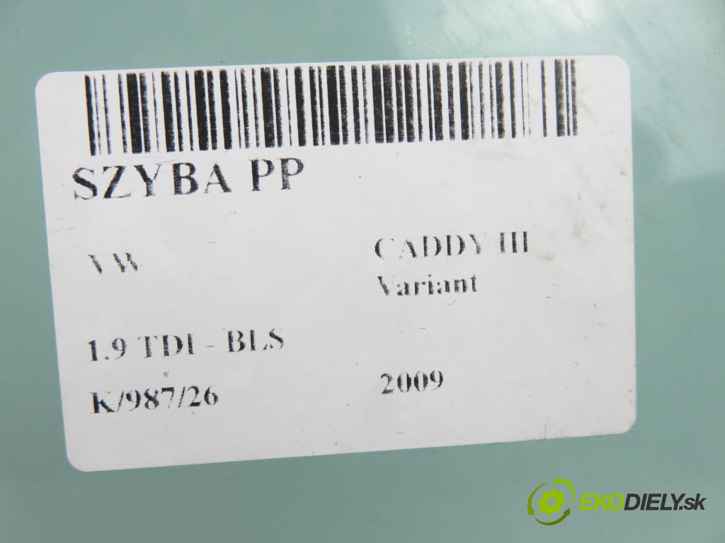 VW CADDY III Variant (2KB, 2KJ, 2CB, 2CJ) KOMBIVAN 2009 77,00 1.9 TDI PD 105 1896,00 Okno PP 