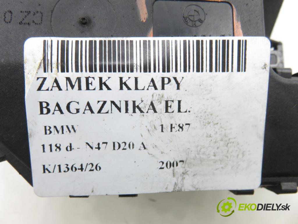 BMW 1 (E87) HB 2007 105,00 118 d - N47 D20 A 1995,00 zámok dveří kufr EL. 8196401