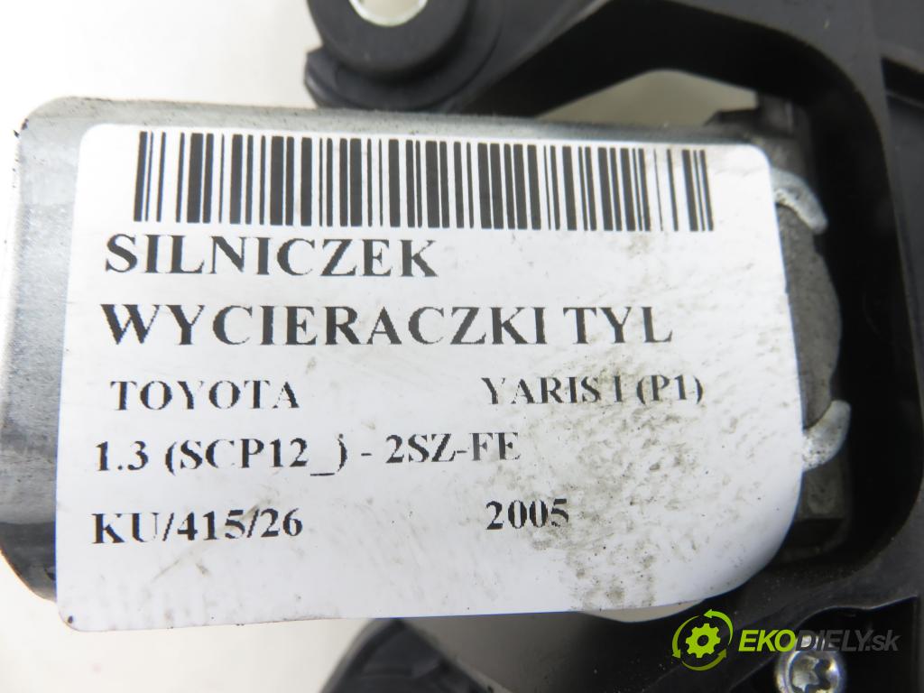 TOYOTA YARIS (_P1_) HB 2005 64,00 1.3 (SCP12_) - 2SZ-FE 1298,00 motorek stěrače ZADNÍ: 851300D010 ; 53014212